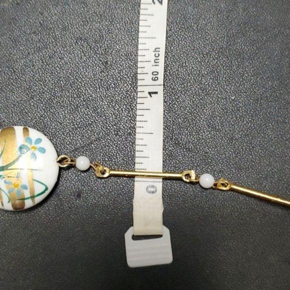 Vintage gold tone flower necklace 18" - Picture 7 of 10